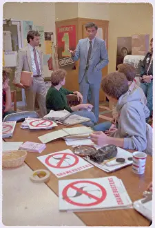 Champaign Prints: Ralph Nader Meeting with Workers
