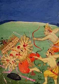 Warriors Prints: Rama and Lak£maṇa attack Ravana