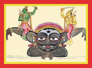 Moustache Prints: Rama and Lak£maṇa seated on the arms of Kabandha