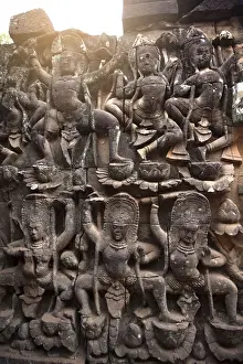 Bayon Prints: Ramayana and buddha carving face of bayon temple the poppular temple angkor thom
