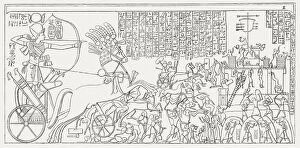 Images Dated 9th June 2014: Ramesses II storming the Hittite fortress of Dapur (1269 BC)