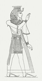 Egypt Collection: Ramesses III (c.1221 BC-1156 BC), wood engraving, published in 1881