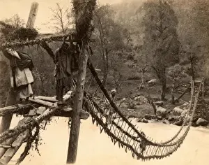 People, T Prints: Rampur Rope Bridge