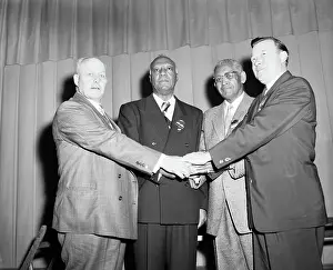 Philip Randolph Prints: Randolph & Afl-Cio Members Joining Hands