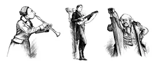 Plucking An Instrument Prints: Randolph Caldecott (1846-1886) Illustrations