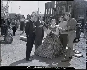 Paramount Prints: Randolph Scott On Set Of Film The Texans