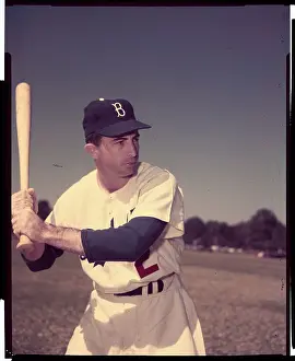 Randy Jackson of Brooklyn Dodgers Holding Baseball in Position