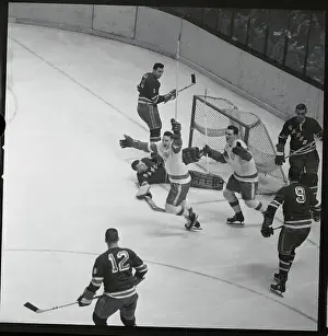Rangers and Detroit Hockey Action