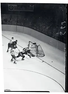Rangers and Maple Leafs Playing in Madison Square Garden