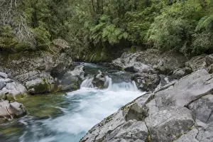 Rapidos del Chanleufu rapids, Puyehue National Park, Los Lagos Region, Chile