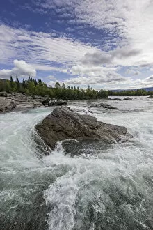Lapland Collection: Rapids of the Kamajokk River, Prinskullen, Kvikkjokk, Norrbotten County, Sweden