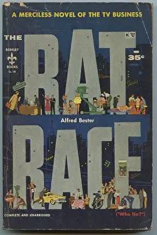 Prints of 1956: The cover of the 1956 novel The Rat Race by Alfred Bester and painted by artist and photographer David Attie. (Photo by David Attie/Getty Images) Portraits, Artworks, and Montages from a Visionary Photographer: The Rat Race