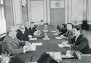 Raul Castro with Leonid Brezhnev and Other Officials