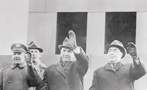 Raul Castro with Soviet Leaders