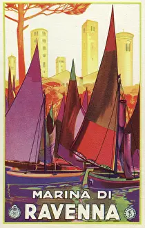 Sailboat Prints: Ravenna, Italy Travel Poster