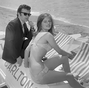 Ray Brooks and Charlotte Rampling on the Beach