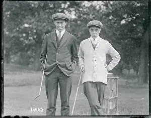 Prints of Left to right are golf players and brothers, Frank and Ray Ouimet Swing Through History: Ray and Frank Ouimet on Golf Course