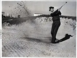 Hitting Prints: Ray Mangrum Blasts Golf Ball from Sand Trap