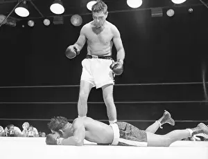 Ray Robinson Lying Before Joey Maxim