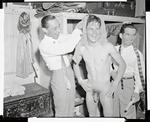 Ray York Being Fussed Over in Dressing Room