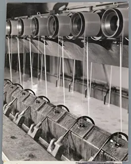 Rayon Yarn Being Processed