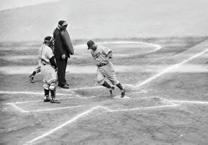 Scoring Prints: R.Campanella Scores As Y.Berra Looks On