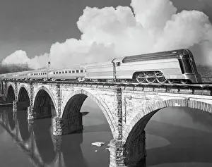 Traveling Prints: Reading Crusader Crossing Railway Bridge