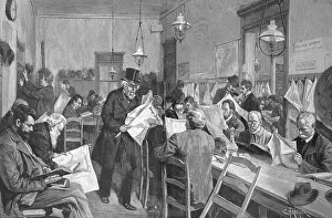 Early Prints: Reading Hall in Berlin, c. 1890