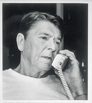 Santa Barbara Prints: Reagan Speaking on Telephone