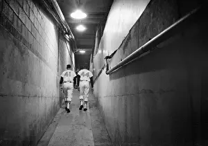 Hank Aaron Prints: Rear View of Hank Aaron and Ed Mathews Going to Dressing Room