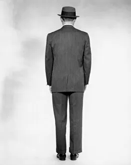 Rear view of man in suit