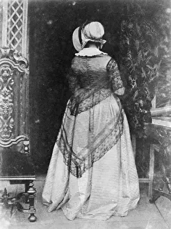 Rear View of Victorian Woman