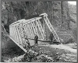 Rebels Guarding Bridge Over Gorge