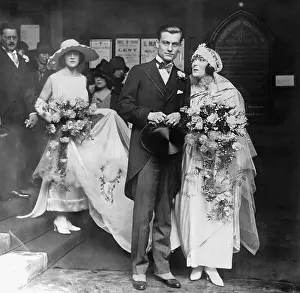 Wedding Prints: Recently Married Bride and Groom