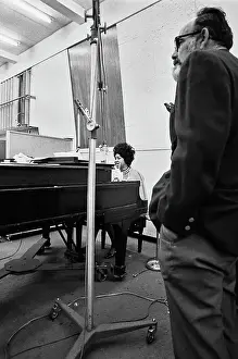 Huty25953 Prints: Recording of Aretha Franklin's Album This Girl's in Love with You At Atlantic Studios