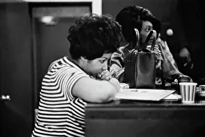 Huty25953 Prints: Recording of Aretha Franklin's Album This Girl's in Love with You At Atlantic Studios