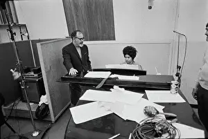 Huty25953 Prints: Recording of Aretha Franklin's Album This Girl's in Love with You At Atlantic Studios