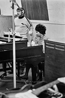 Huty25953 Prints: Recording of Aretha Franklin's Album This Girl's in Love with You At Atlantic Studios