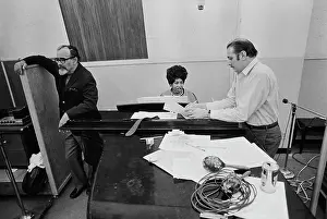 Huty25953 Prints: Recording of Aretha Franklin's Album This Girl's in Love with You At Atlantic Studios