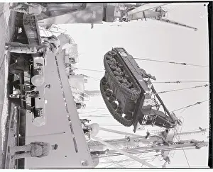 Bremerhaven Prints: Recovery Vehicle Being Unloaded from a Ship
