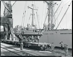 Bremerhaven Prints: Recovery Vehicle Being Unloaded from a Ship