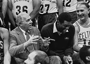 Huty33884 Prints: Red Auerbach, Bill Russell, Bob Cousy