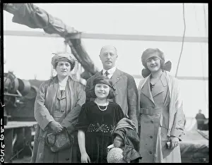 Red Cross Prints: Red Cross Representative Posing with His Family