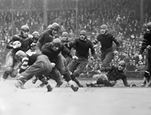 Chicago Bears Prints: Red Grange Breaking Through a Defensive Line