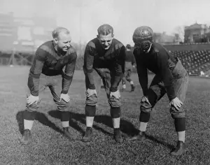 Red Grange, Dutch Sternaman, and George Halas at Football Practice