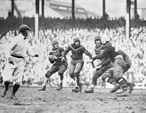 Red Grange Preparing to Pass During Football Game
