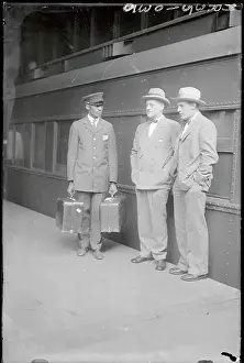 Coach Prints: Red Grange and Tom Thorpe Arriving in New York