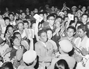 Sri Lankan Ethnicity Prints: Red Guards Greeting Singhalese Officials