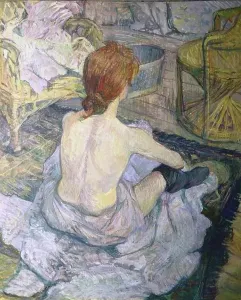 Henri De Toulouse Lautrec Prints: The Red Haired - The toilet (Rousse - La toilette)