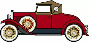 Images Dated 8th April 2018: Red Model A Ragtop